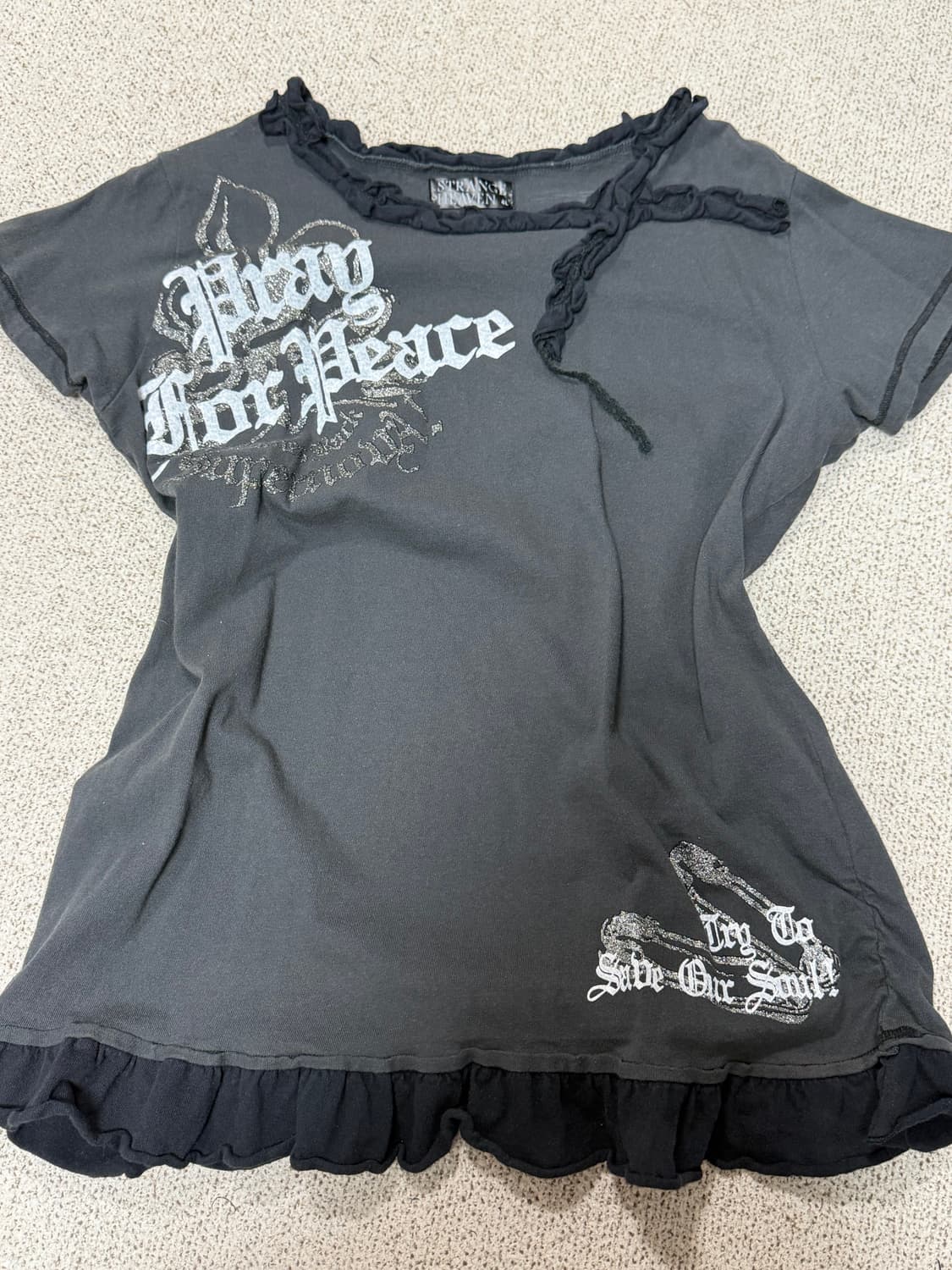 빈티지 리본 반팔 펑크  상품이미지1