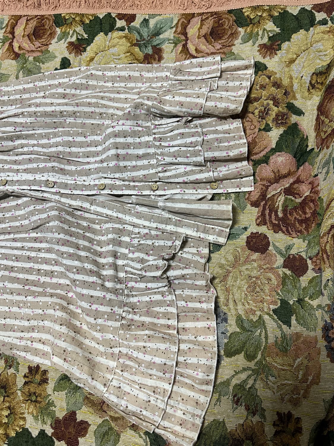 빈티지 잔꽃 스트라이프 캉캉 원피스 상품이미지3