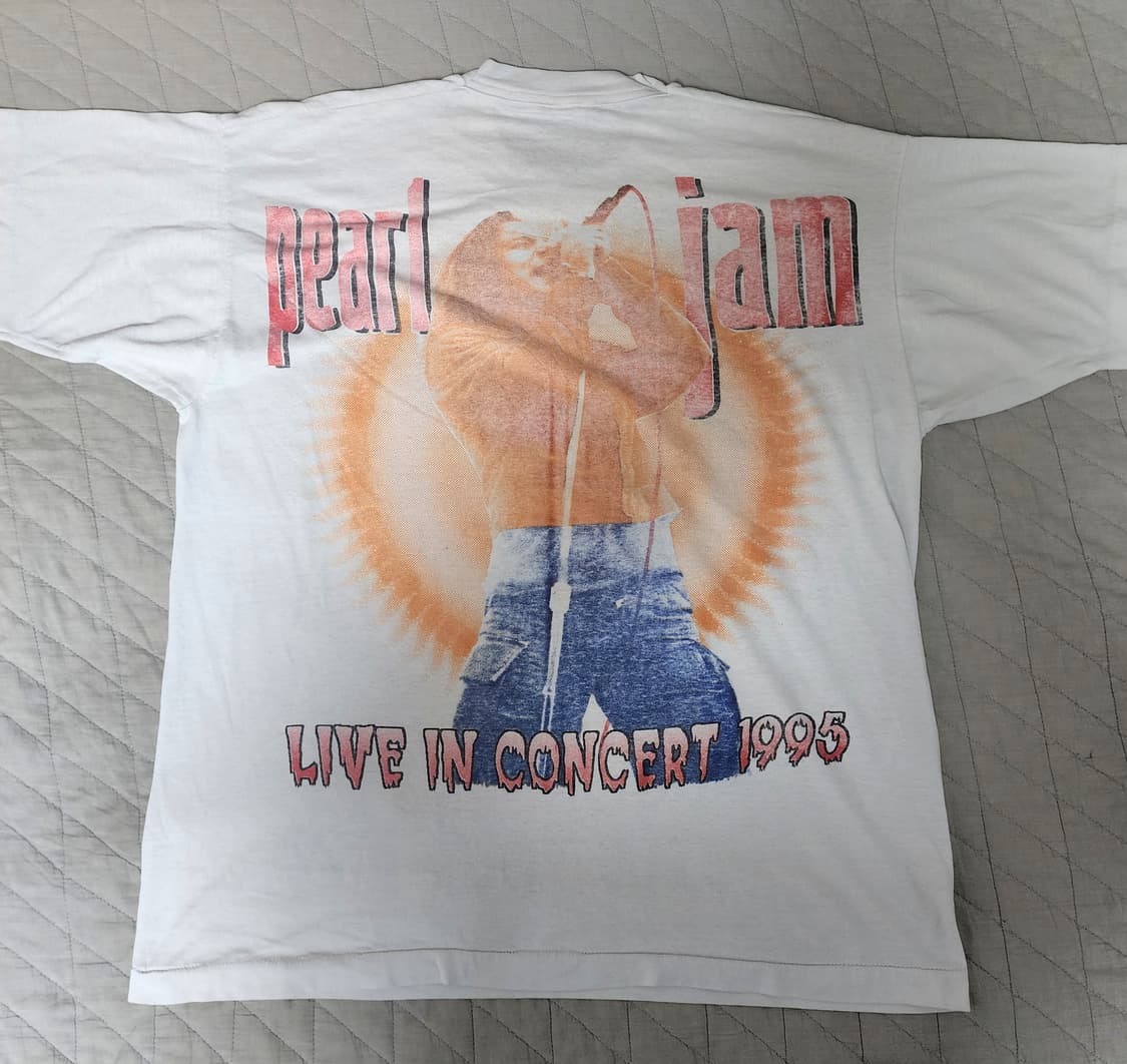 [XL] 90s 펄잼  PEARL JAM 1995 월드투어 빈티지 밴드티 상품이미지4