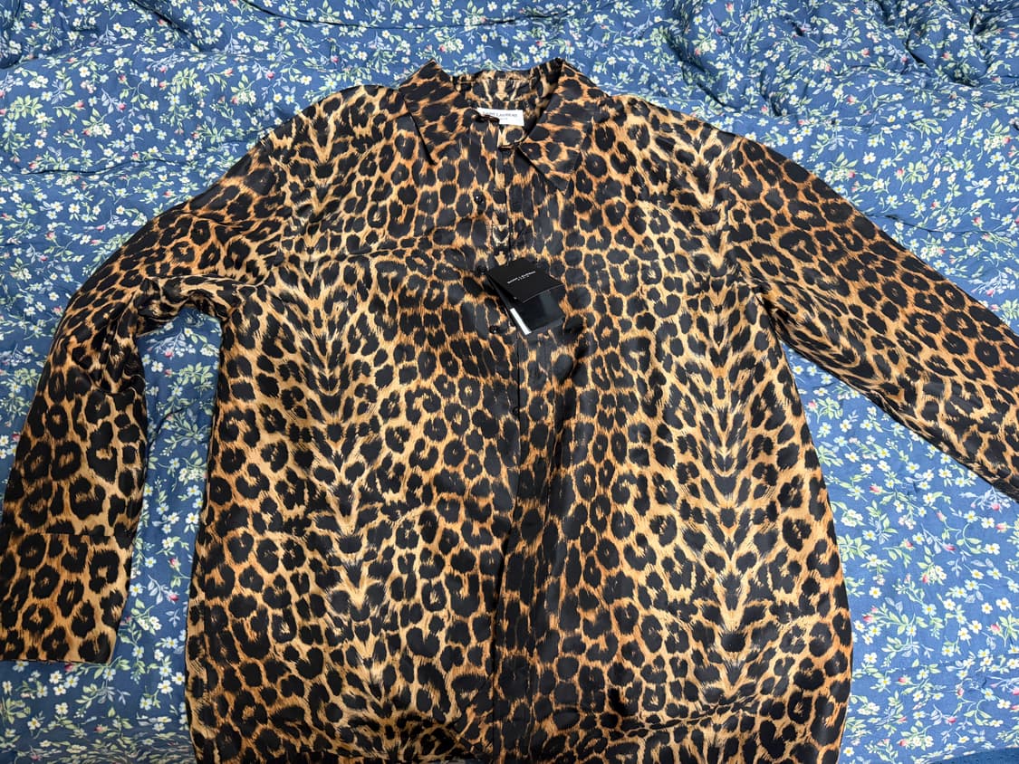 생로랑 2324FW 레오파드 호피 긴팔셔츠/ 788143Y1I809664 상품이미지1