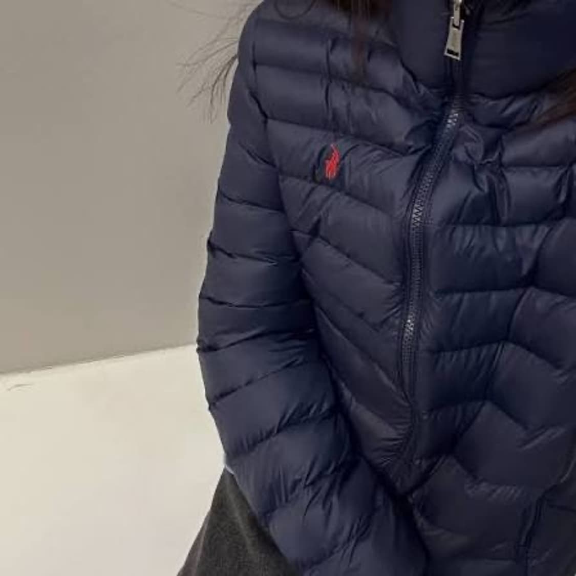 폴로 경량패딩 네이비 m 상품이미지2