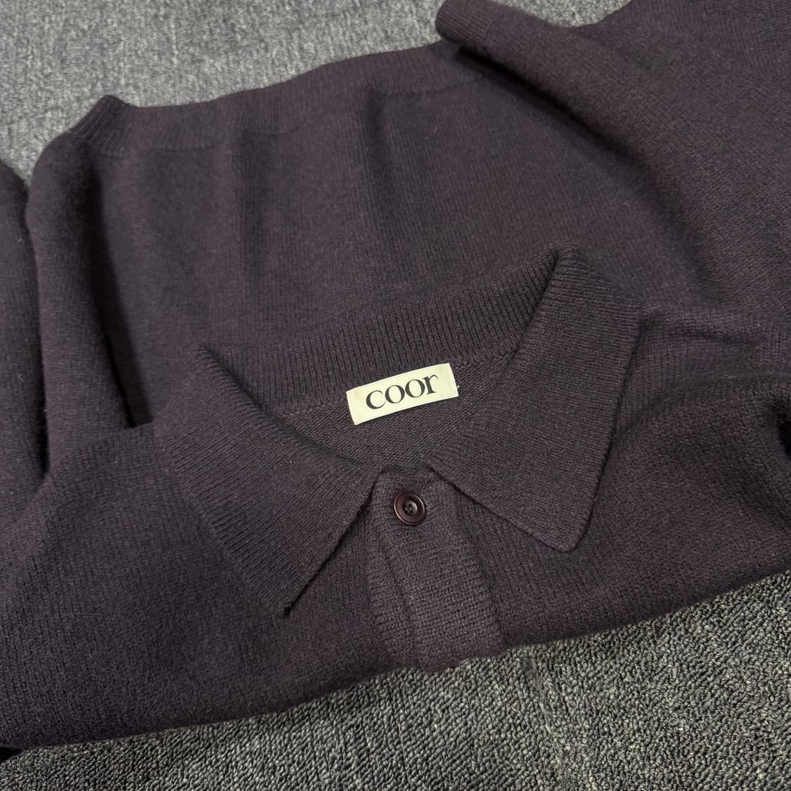 Coor 22년 탑필 카라 퍼플 가디건 상품이미지8
