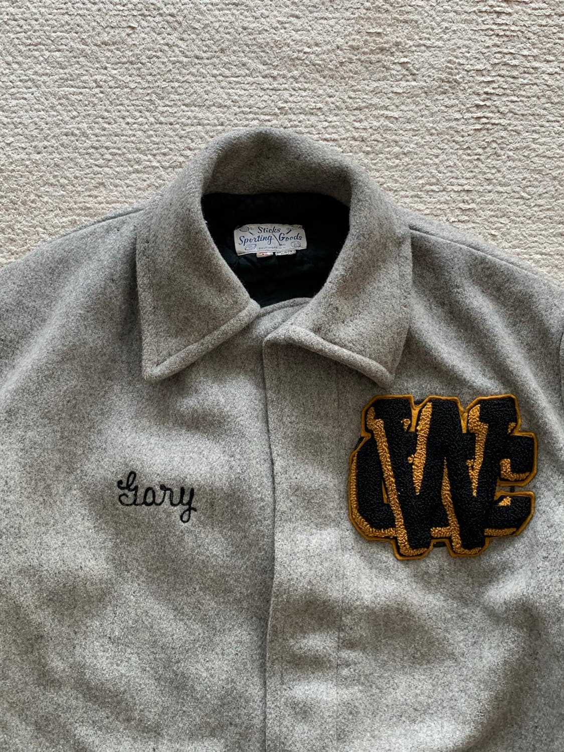 50s 스틱 스포팅 굿즈 울 스포츠 자켓 상품이미지3