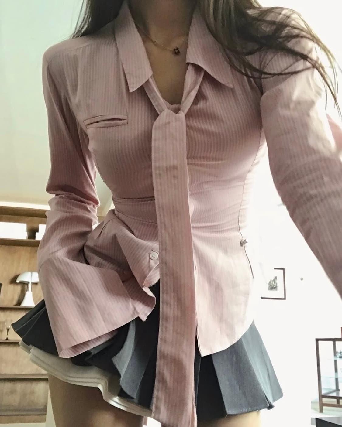 클라우드 이모션 가십걸 셔츠 (핑크) 상품이미지1