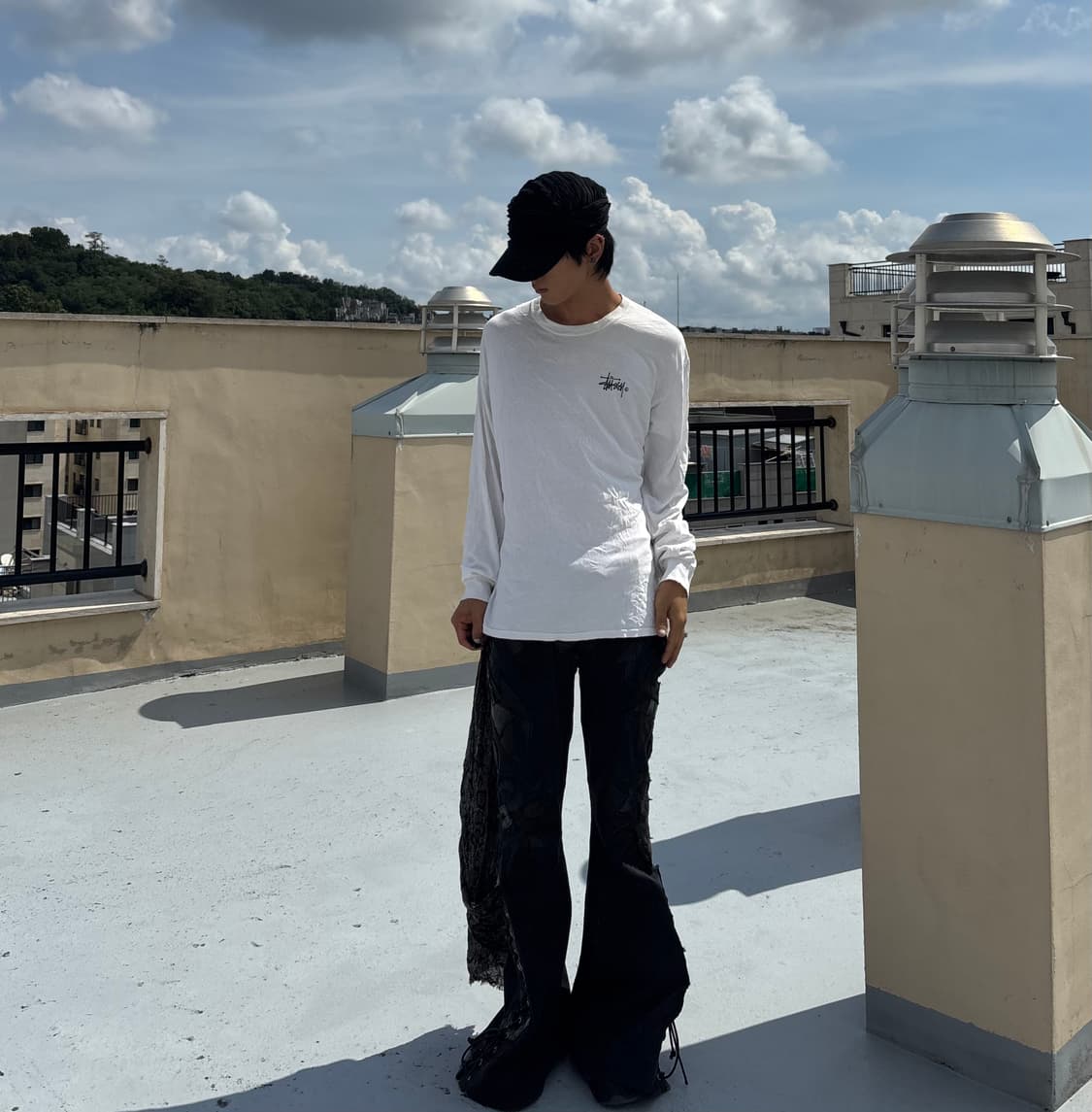 “Stussy” Logo Print White Sleeve 상품이미지2
