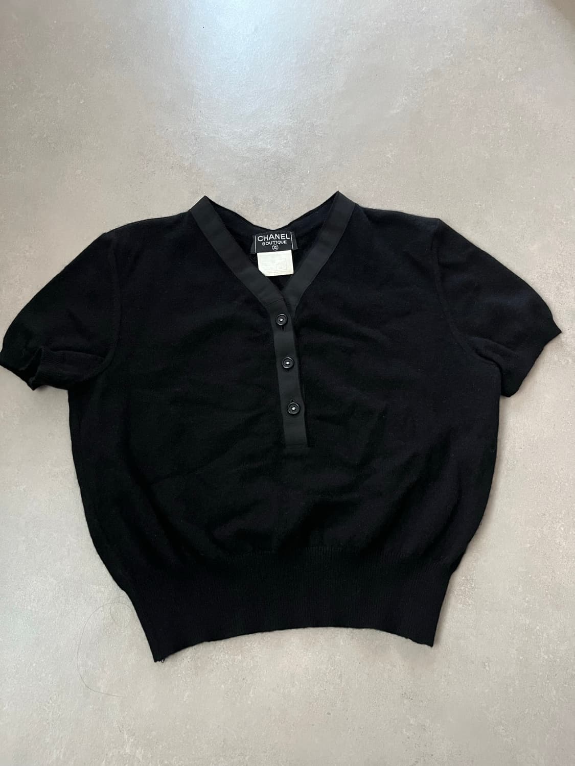 샤넬 캐시미어 반팔 니트 정품 상품이미지1