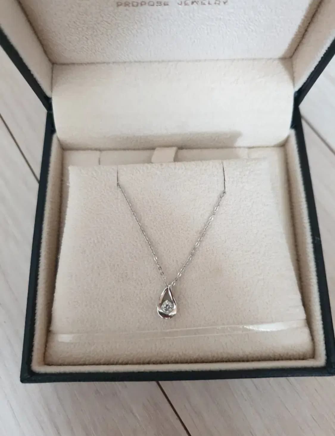 뮤젬 천연다이아 프로포즈 목걸이 1부 14k 화이트골드  상품이미지2