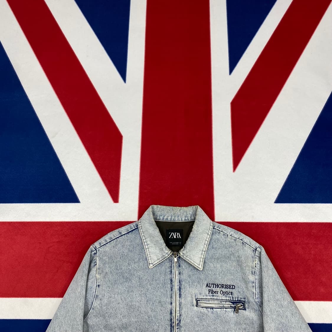 자라 데님 블루종 S실측L 상품이미지2