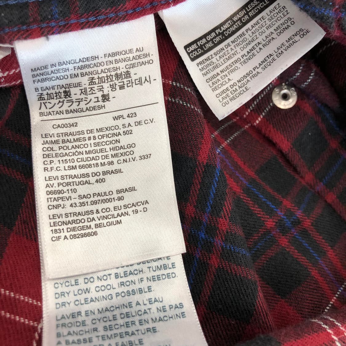 리바이스 웨스턴 데님카라 포켓셔츠 S 상품이미지6