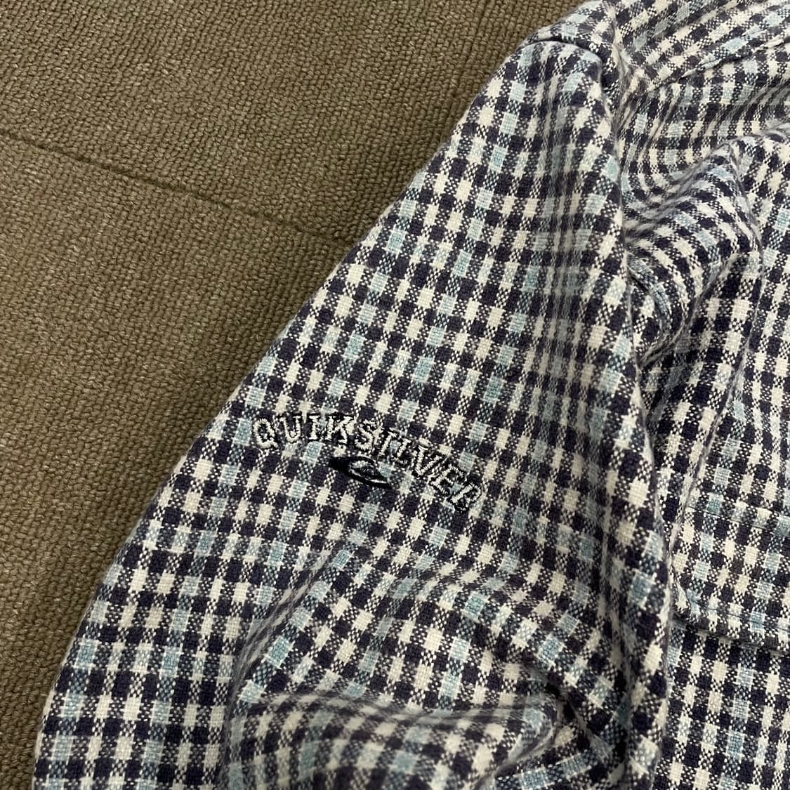 90s QUIKSILVER 퀵실버 헤비플란넬 체크 워크 셔츠  상품이미지4