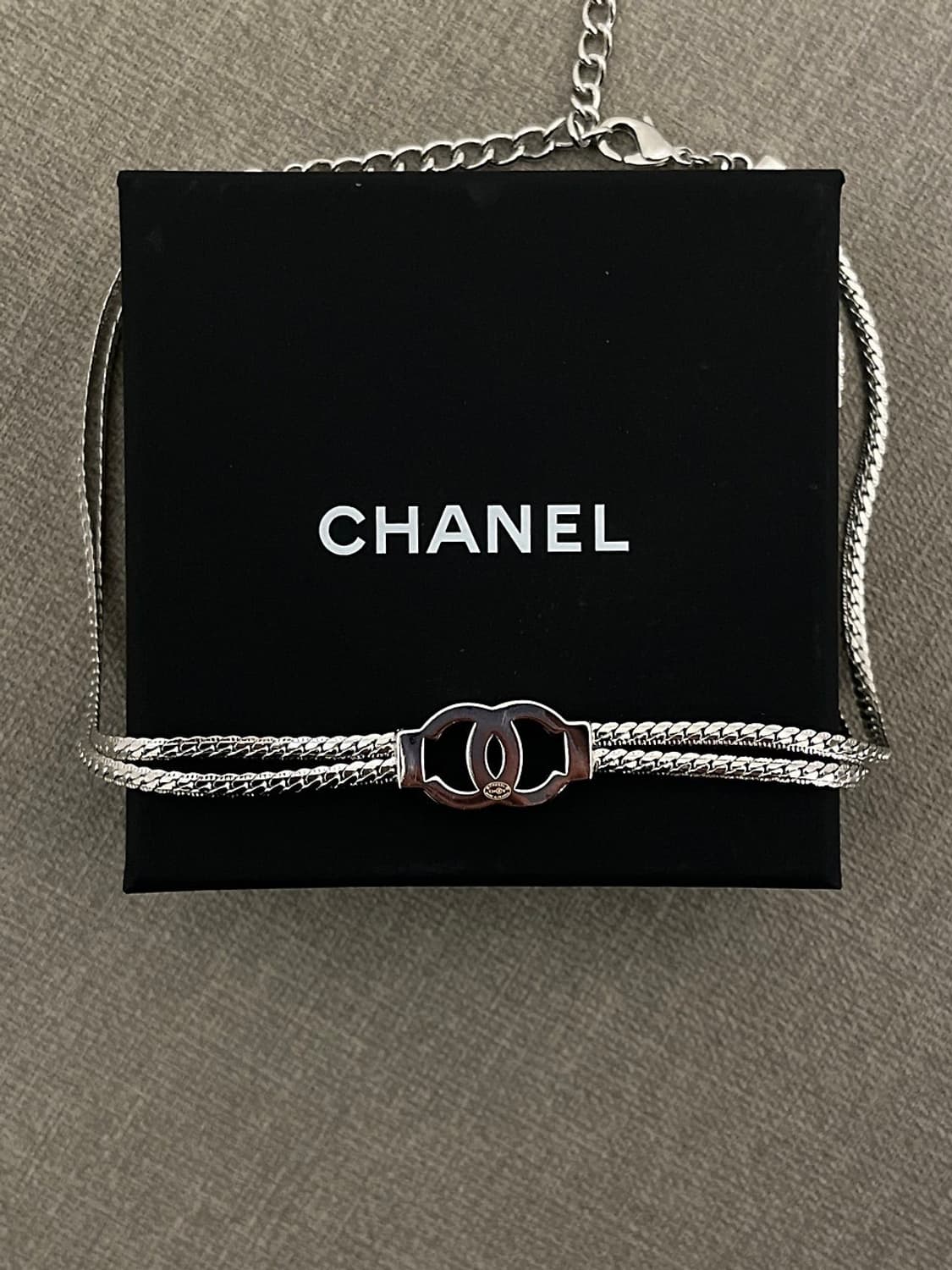 샤넬 정품 업사이클링 CC 초커 레이어드 목걸이 상품이미지4