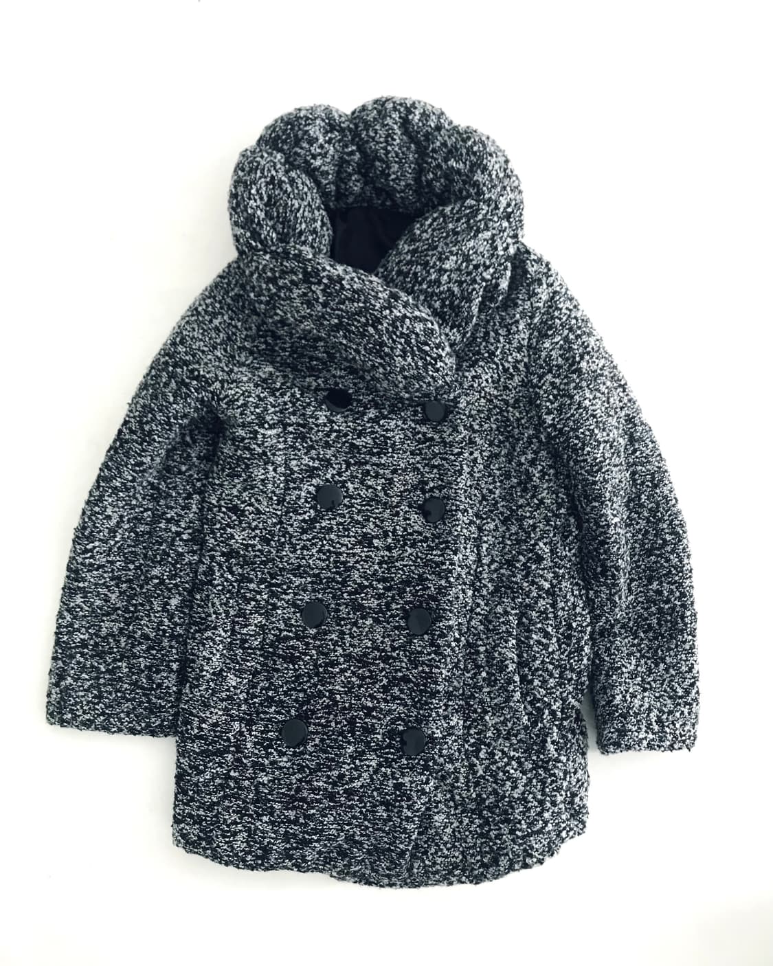 Cloud puff collar thick bokashi coat 상품이미지9