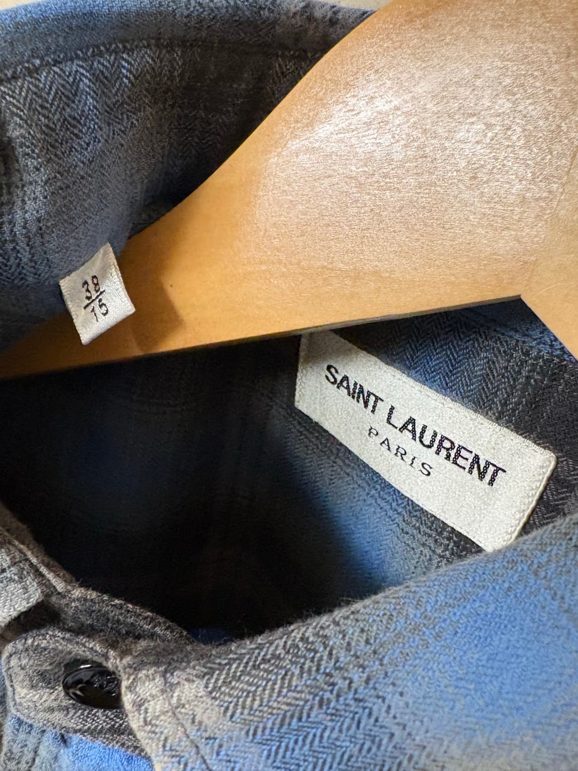 생로랑 플란넬 셔츠 상품이미지4