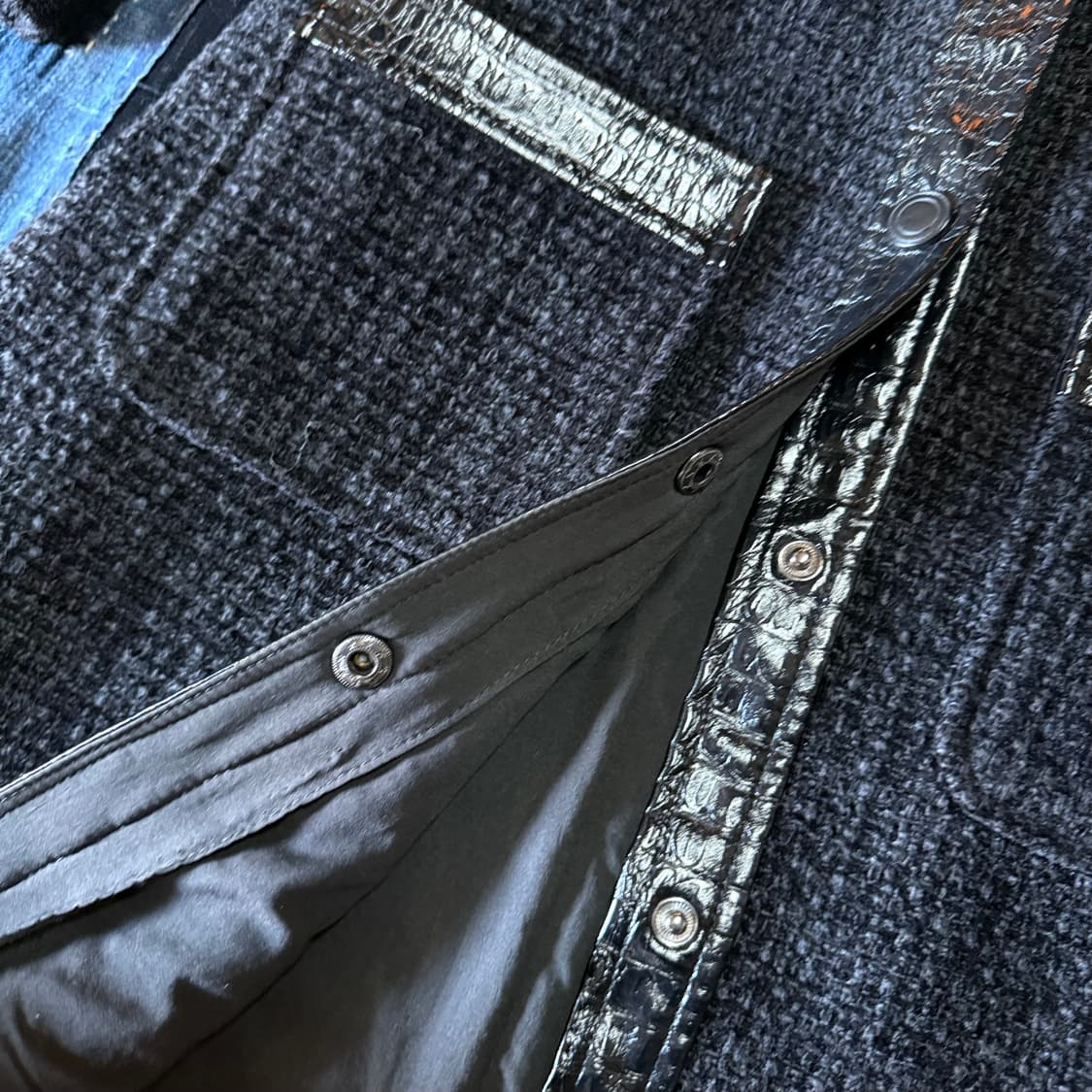 니쁜스 벨벳 트위드 & 레더 원피스 F 상품이미지3