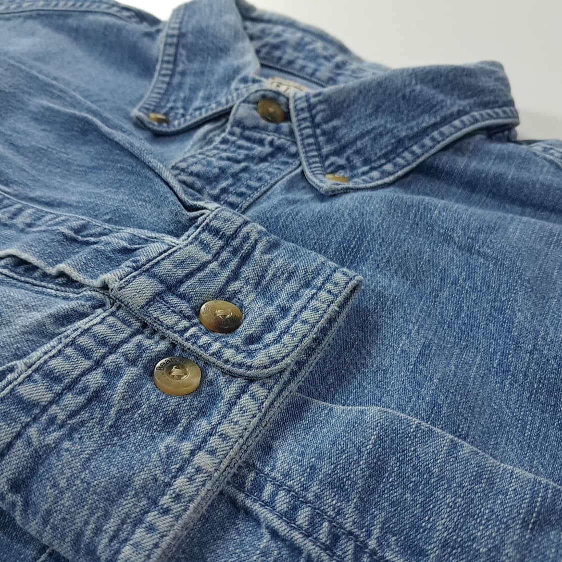 CK199 L 엘엘빈 90s 버튼다운 인디고 데님 셔츠 남방 상품이미지4