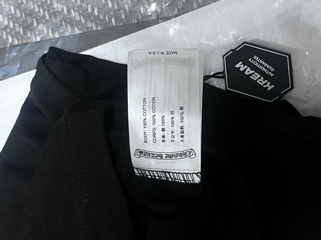 크롬하츠 스크롤 로고 티셔츠 블랙 L 새상품 상품이미지4