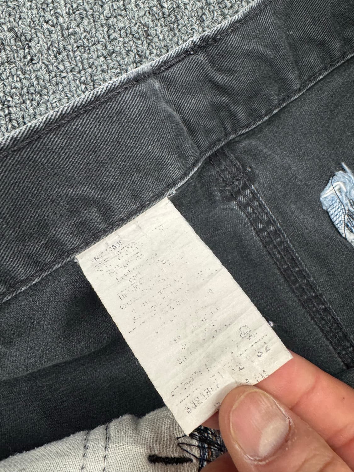 칼하트 빈티지 싱글니 블랙 워크팬츠 상품이미지5