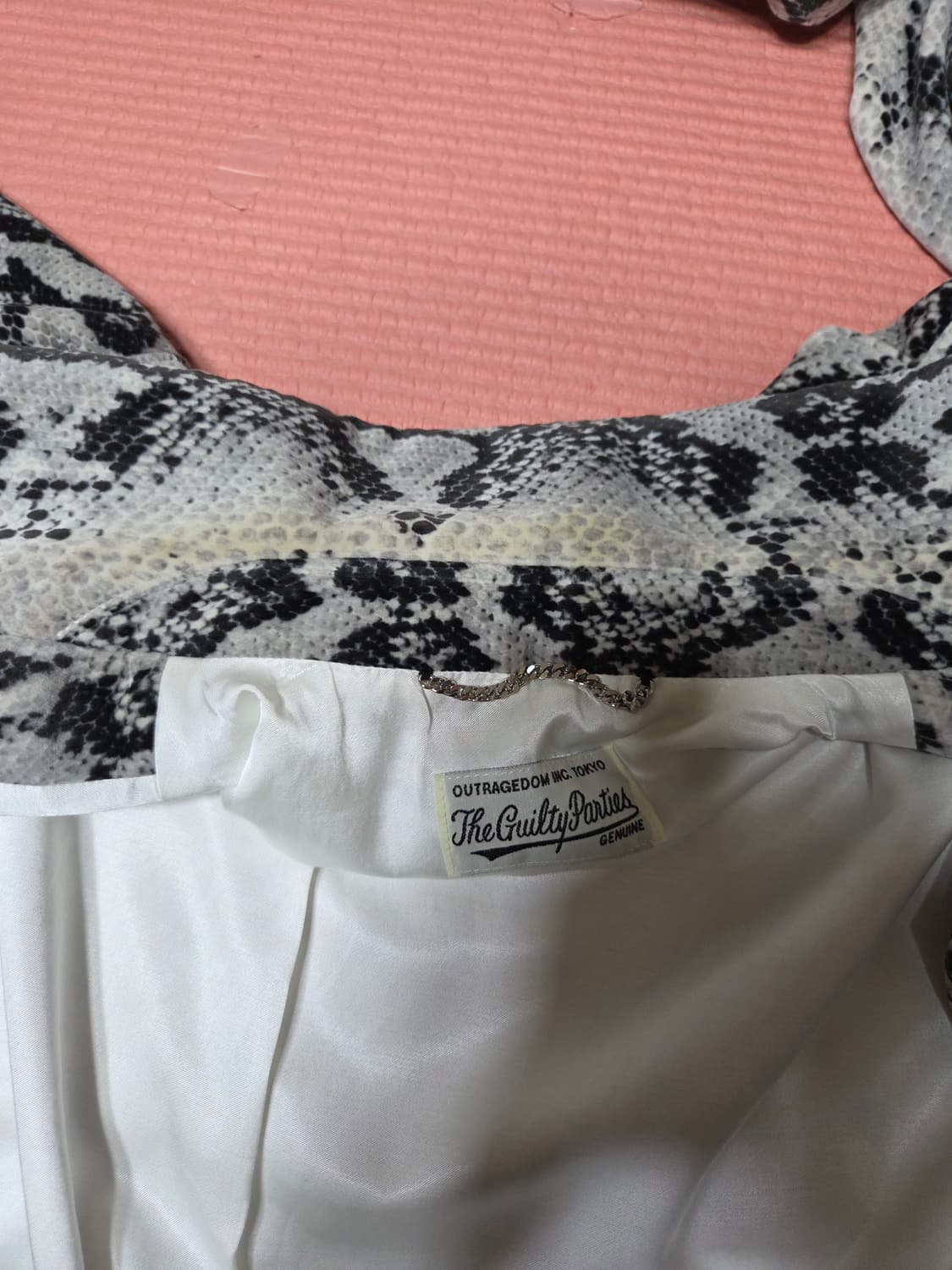 와코마리아 스네이크 벨벳 자켓 S 상품이미지5