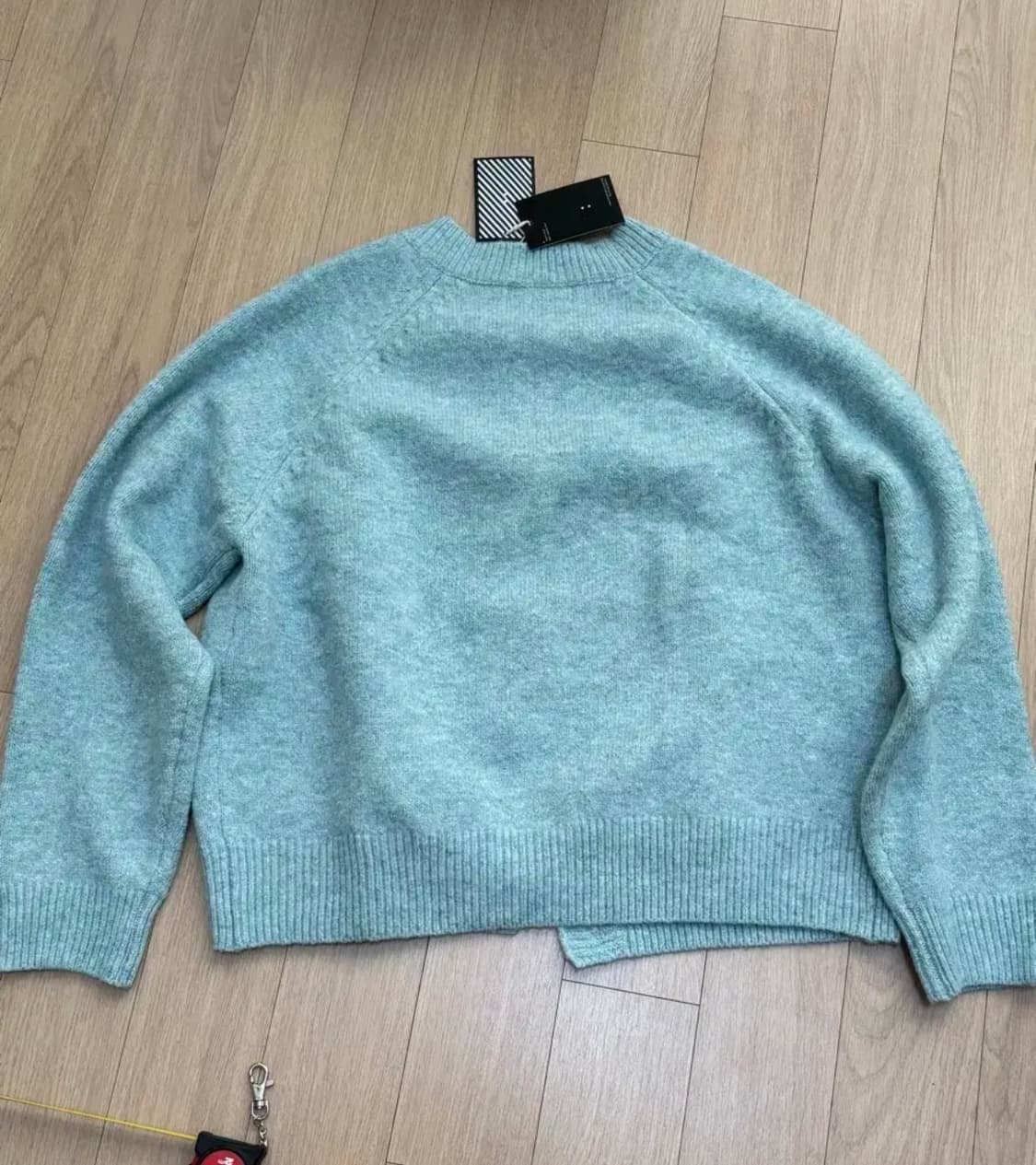 피그먼트 미니포켓버튼CD 민트색 가디건 여성 자켓 F(55-66) 상품이미지4