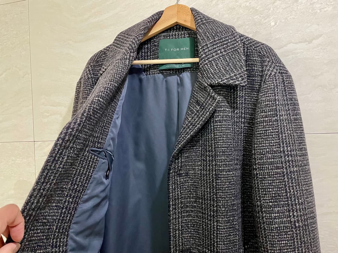 티아이포맨 / 글렌체크 싱글코트, 남성코트 / XL(105-110) 상품이미지5