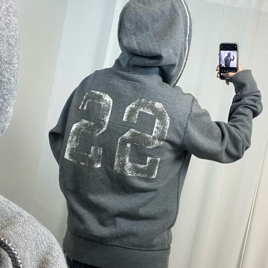 Hollister Grey Hoodie Zip-up 상품이미지3