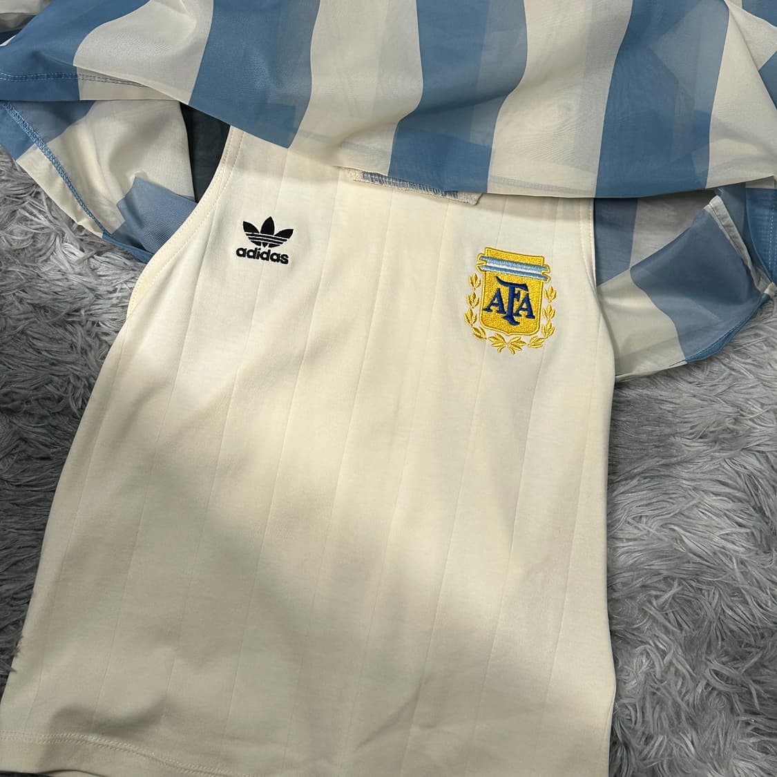아디다스 아르헨티나 레이어드 유니폼 반팔 s 상품이미지3