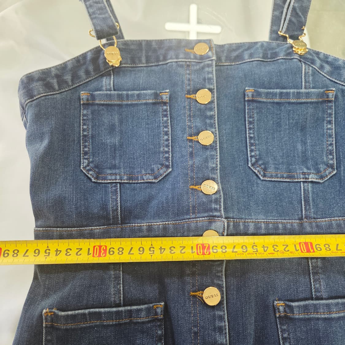[GUESS] 게스 데님 멜빵 원피스 여성 S 상품이미지8
