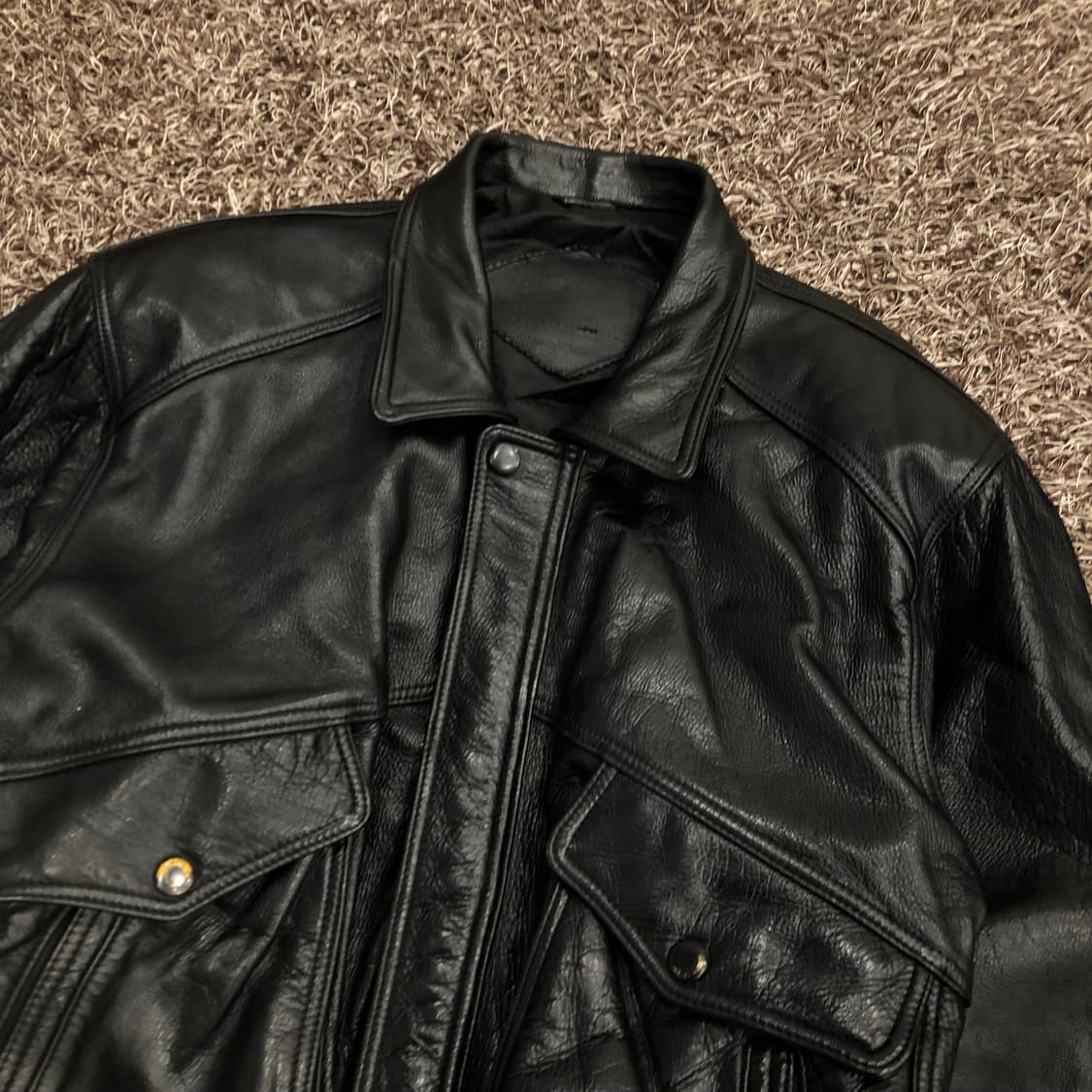 빈티지 리얼레더 봄버 가죽 레더 자켓 상품이미지2