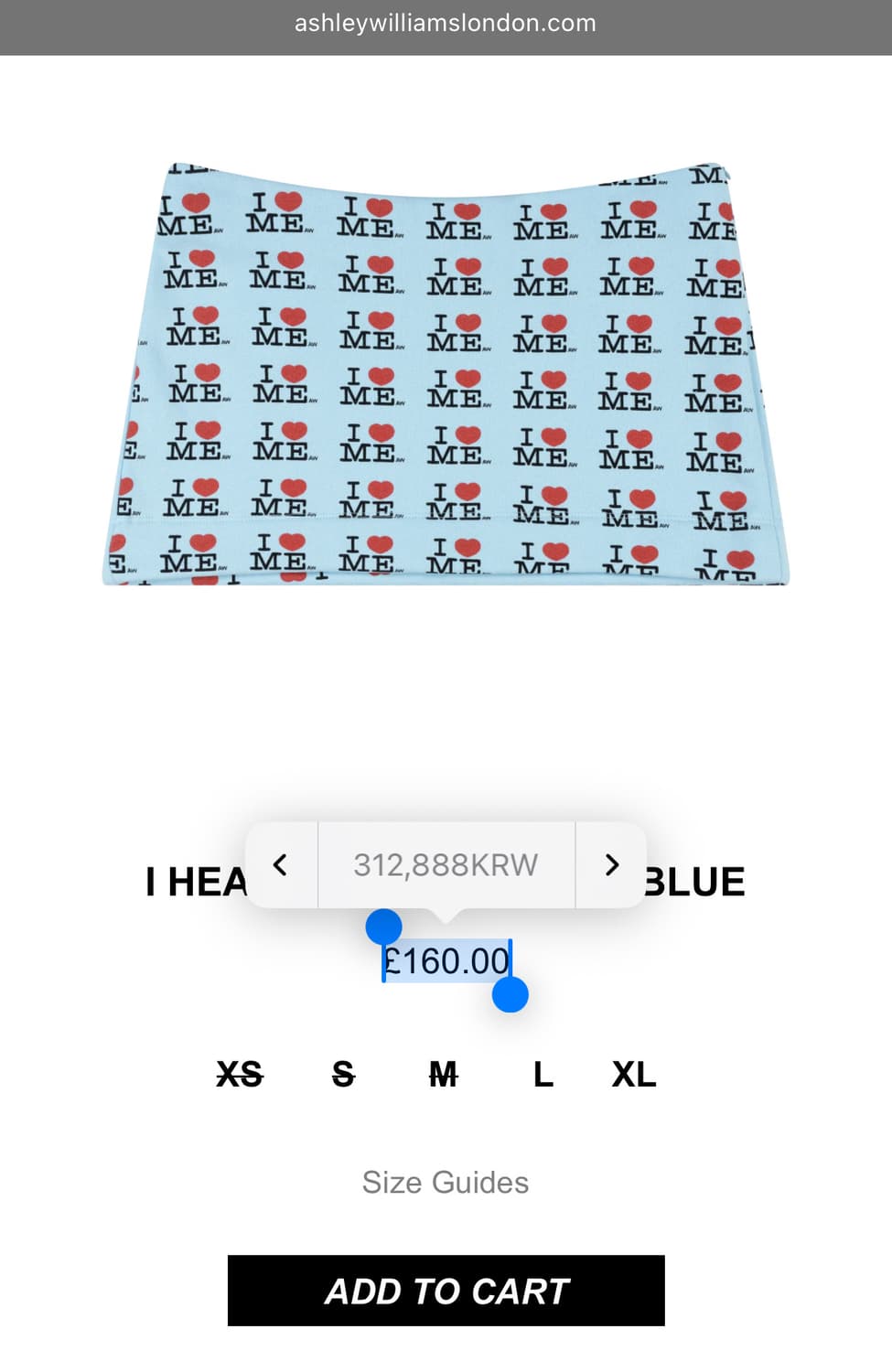 Ashley williams 아이하트미 블루 스커트  상품이미지1