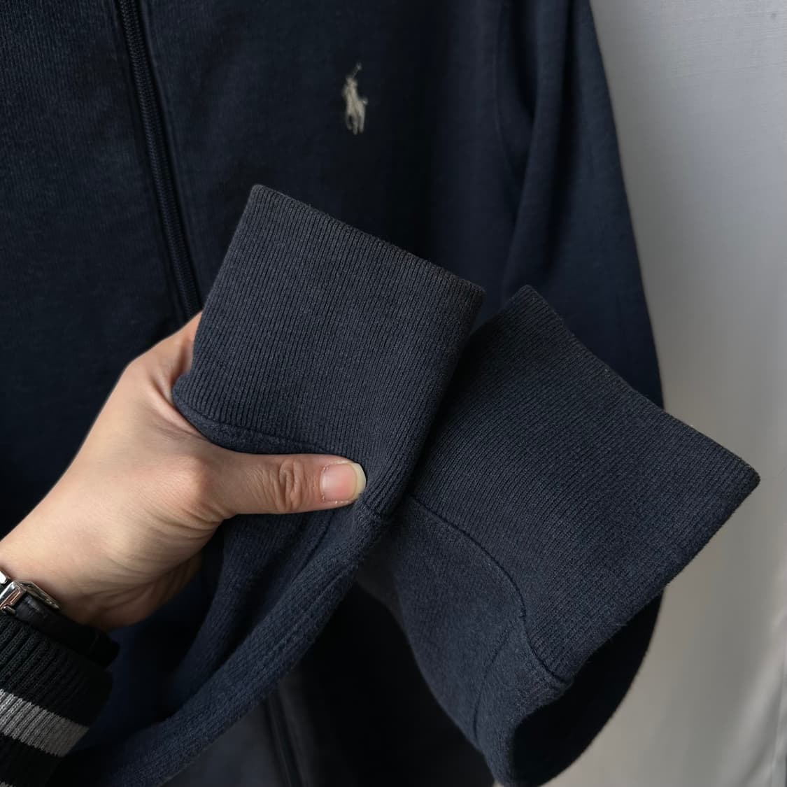 폴로 랄프로렌 퍼포먼스 풀 지퍼 트랙 니트 자켓 네이비 M 상품이미지7