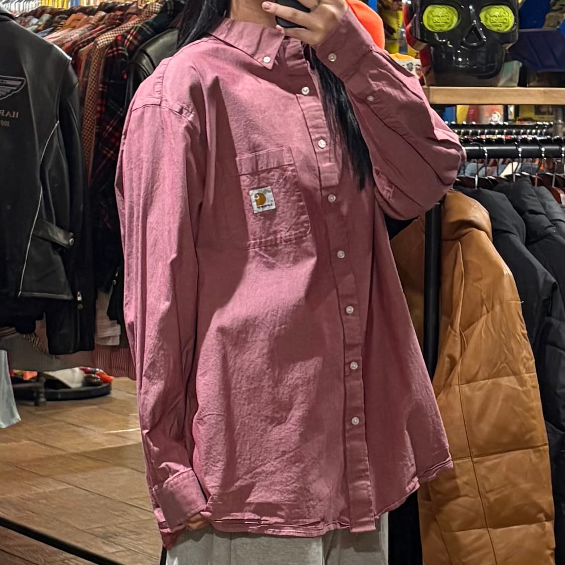 [HI] Carhartt 칼하트 긴팔셔츠 로즈핑크 상품이미지4