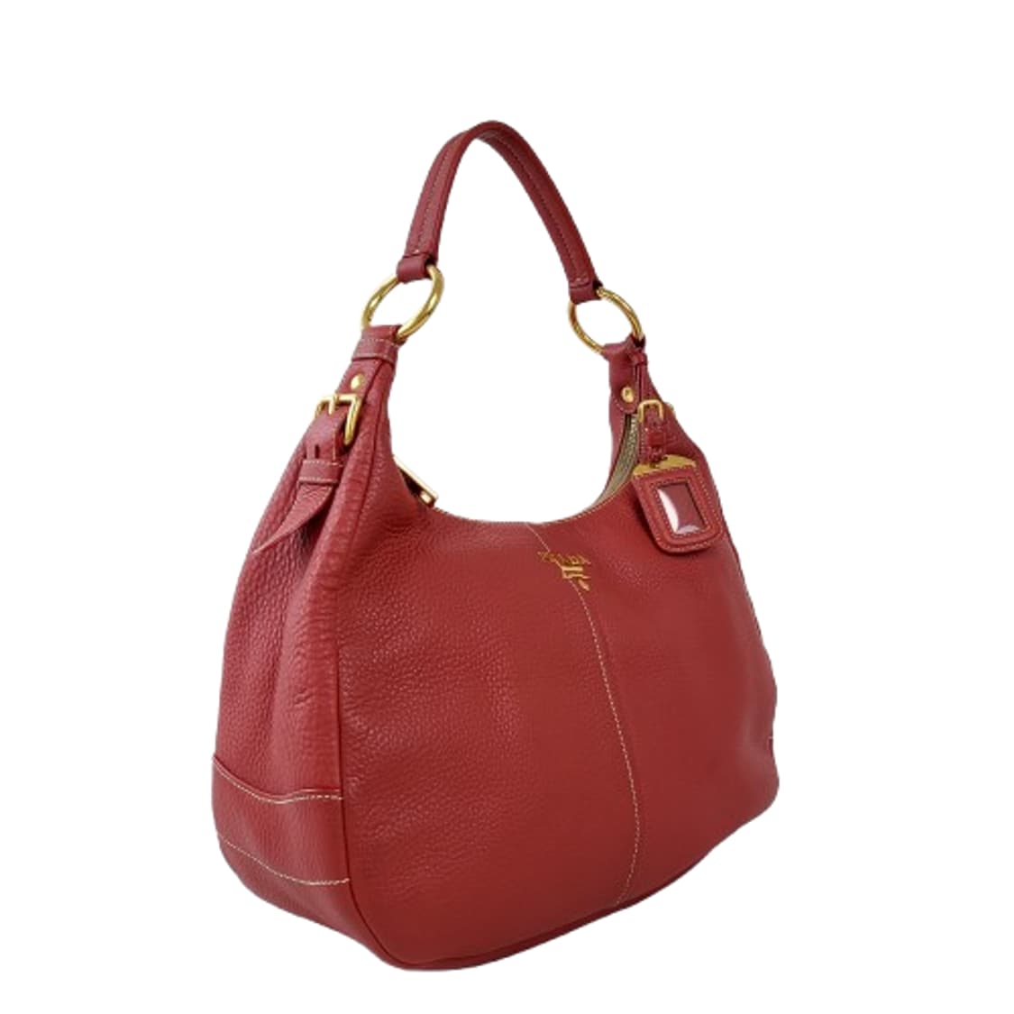 정품 프라다 비텔로 다이노 레드 호보백 상품이미지2