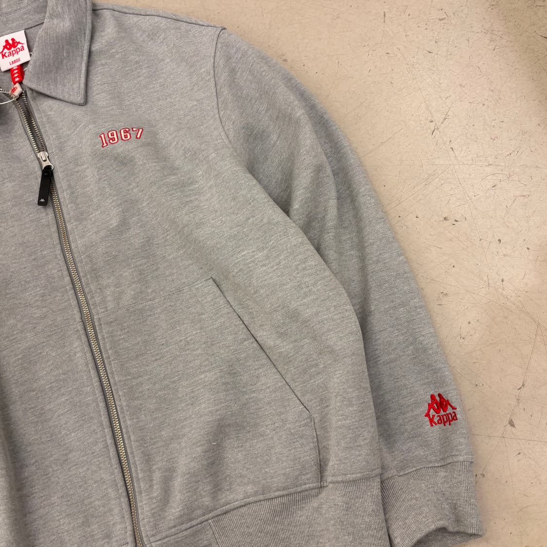 카파 1967 로고 그레이 스웻 집업 상품이미지2