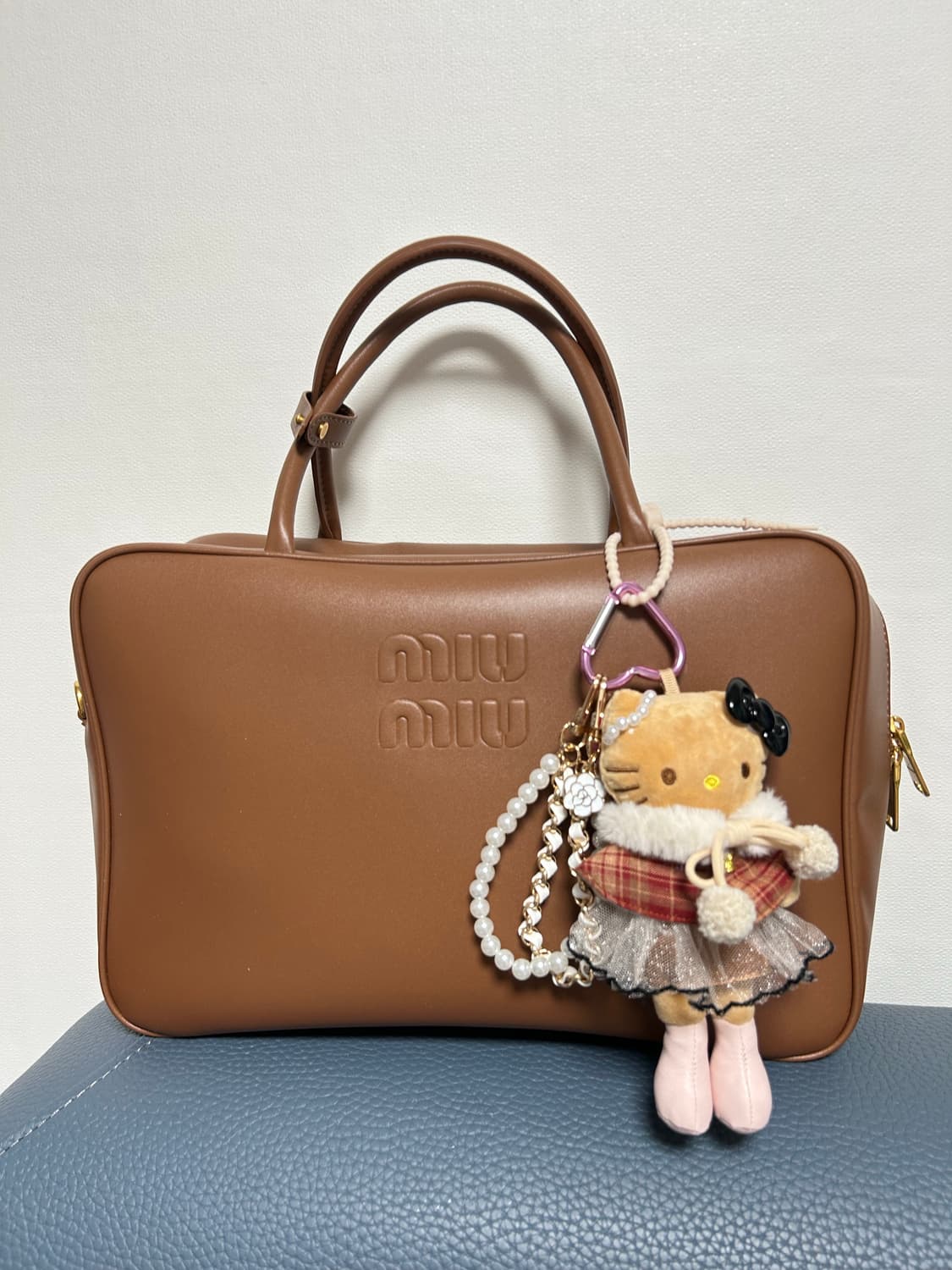 (12)롱다리키티 커스텀키링-윈터 체크 무스탕 케이프 상품이미지2