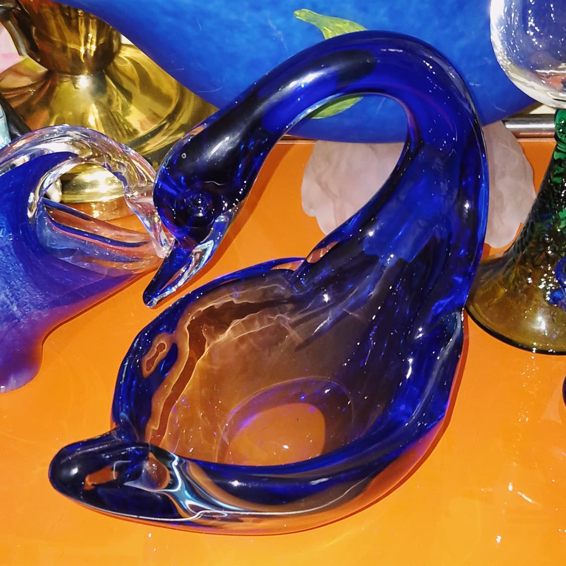 70s 이탈리아 무라노 핸드블로운 백조 트레이 상품이미지5