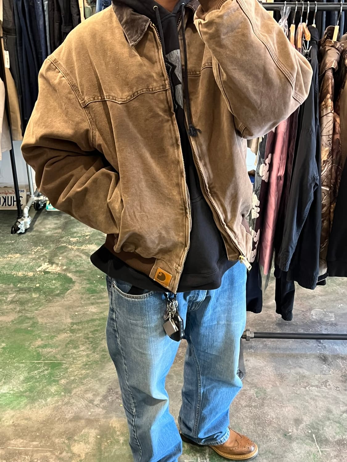 00s [XL] 칼하트 산타페 자켓 J14 CHT 체스넛 샌드스톤 덕 상품이미지5