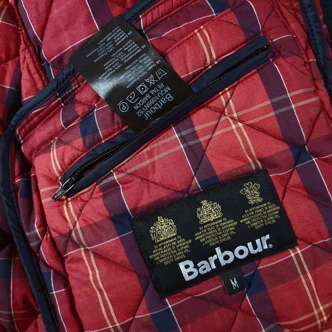 바버 퀼팅 자켓 M 네이비 상품이미지9