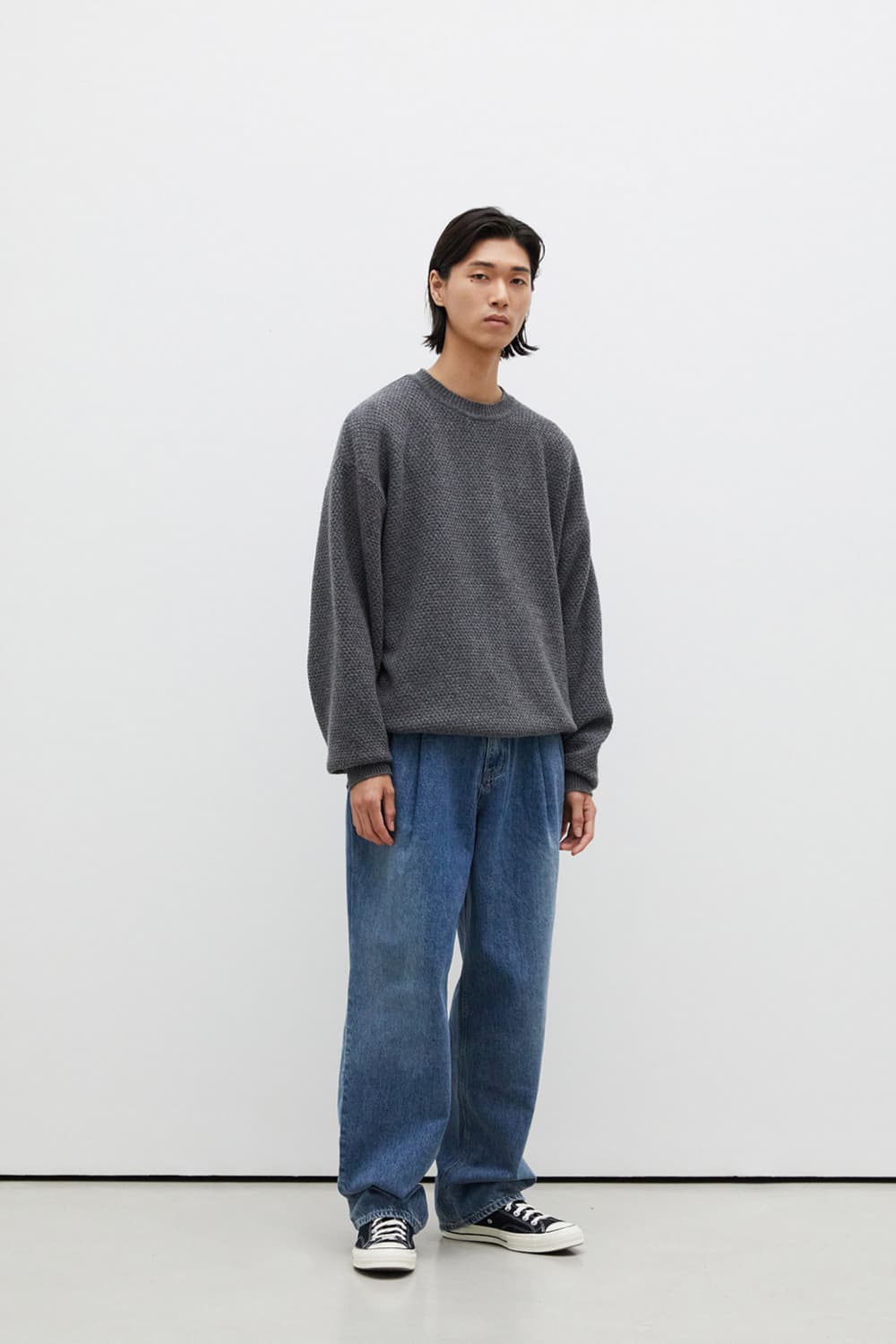 주앙옴므 차콜 울 니트 L사이즈 상품이미지5