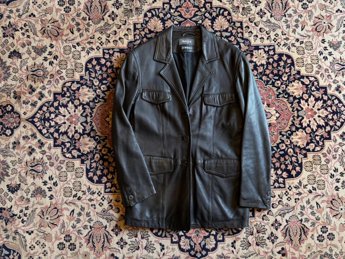 발리 레더 테일러드 자켓 66~77 상품이미지1