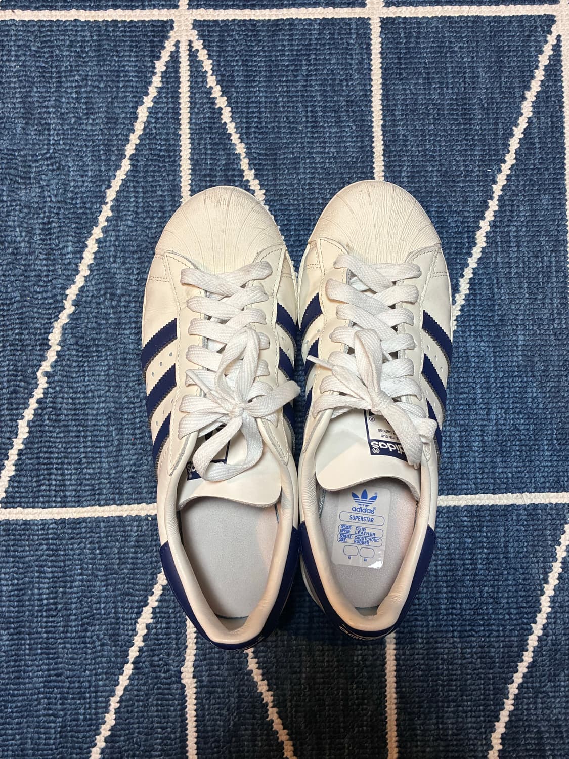 아디다스 슈퍼스타82 화이트 다크블루 상품이미지1