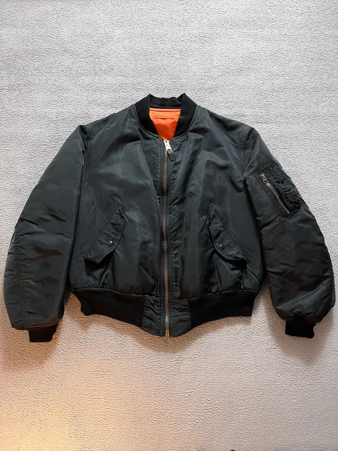 90s USA 알파 MA-1 플라이트 자켓 항공점퍼 상품이미지1