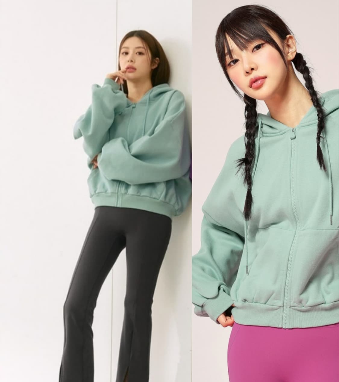 젝시믹스 기모 내핑 후드집업 가오리 집업자켓 F  상품이미지1