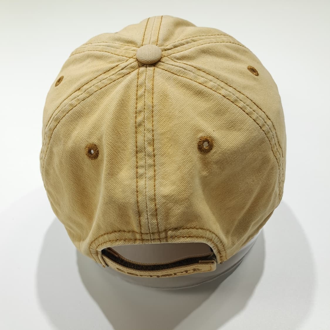 CL837 칼하트 가죽패치 페이드 샌드브라운 볼캡 모자 상품이미지5
