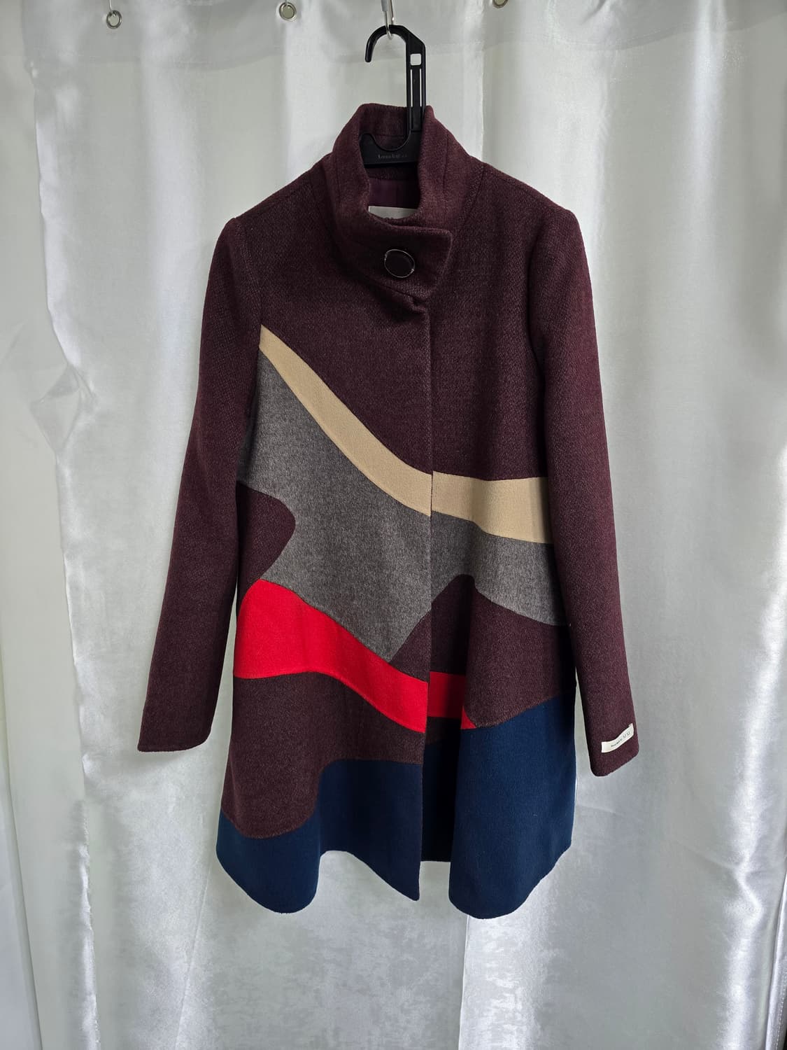 SJSJ 컬러 블록 핸드메이드 울코트 (1761) 상품이미지1