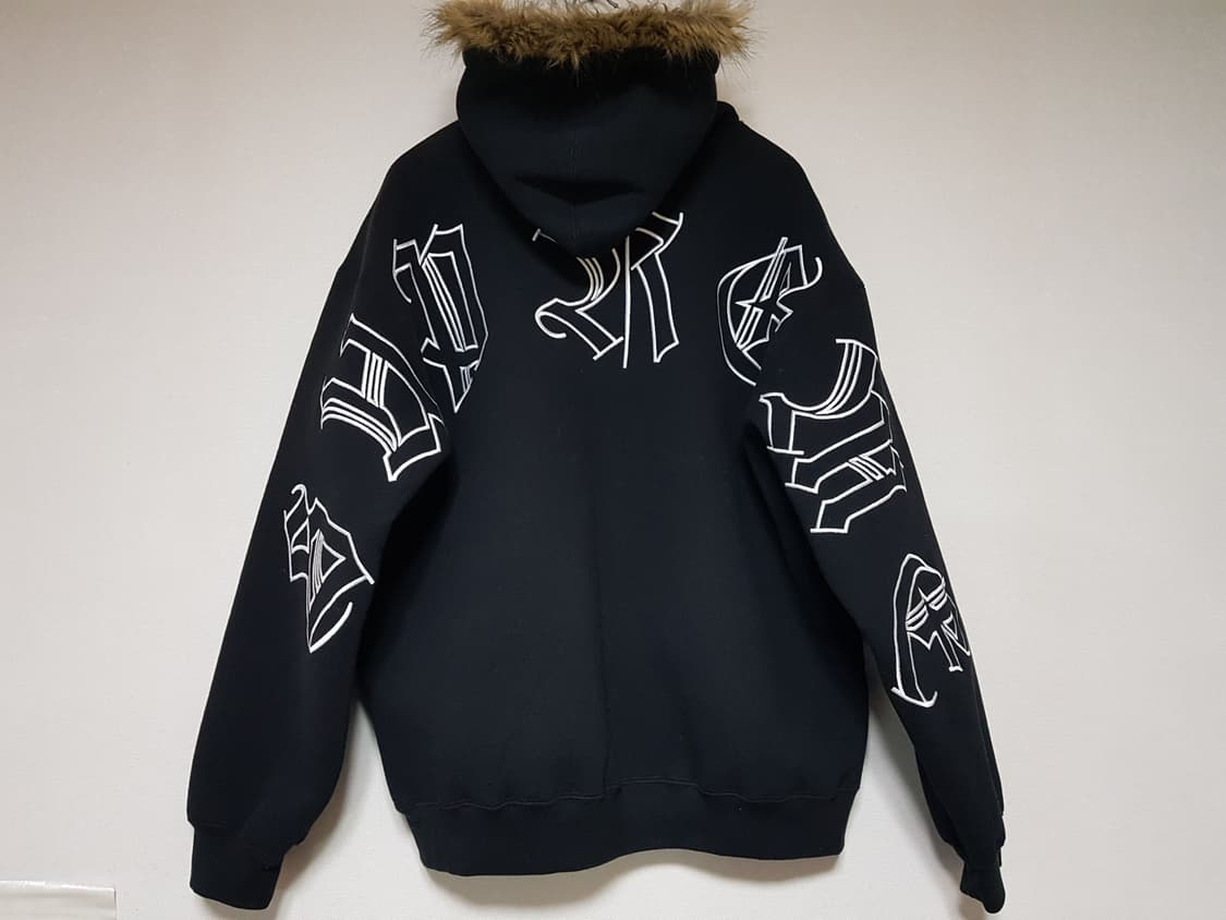 슈프림 포우 퍼 후드 집업 티셔츠 블랙 25FW 상품이미지3