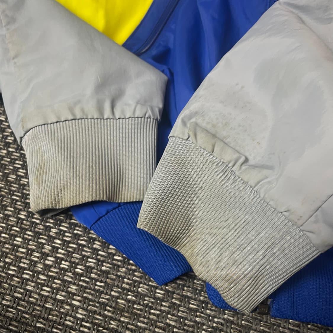 아디다스 블루 옐로우 트랙탑 나일론 바람막이 95 상품이미지8