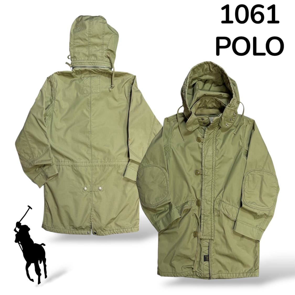 폴로 카키 후드야상 S 상품이미지1