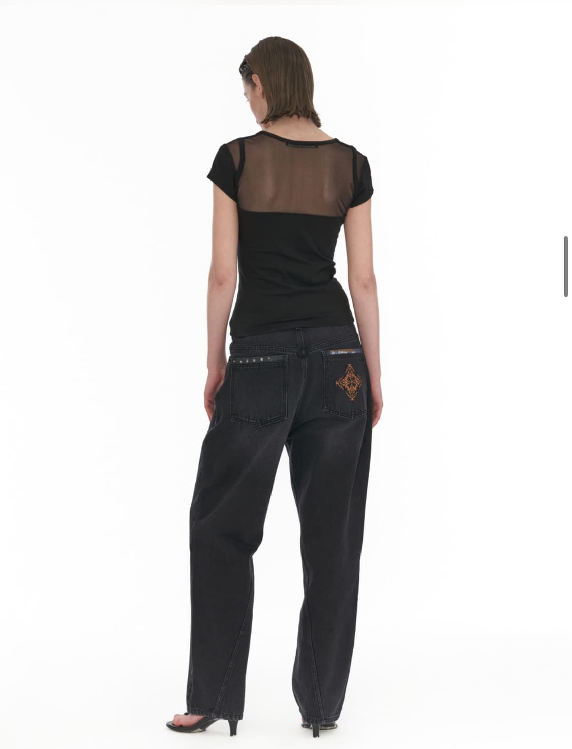 웰빙익스프레스 Mesh Point Half Sleeve Black 상품이미지3