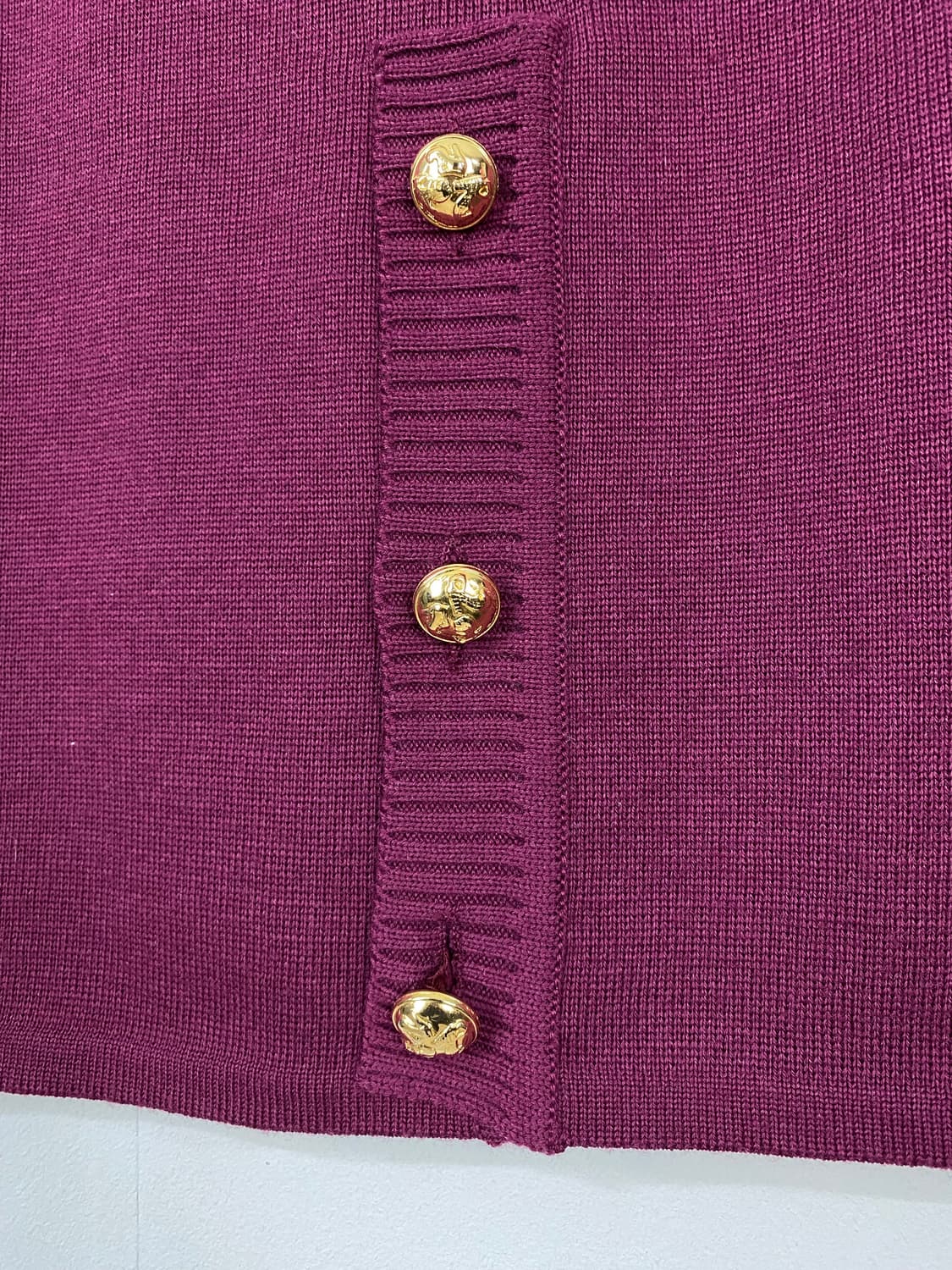 살바토레 페라가모 금장 버튼 니트 스커트 L 상품이미지3