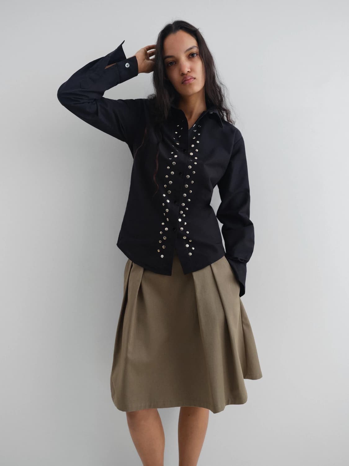 (XS) 기마구아스 MARTIN SKIRT / 카키 상품이미지5